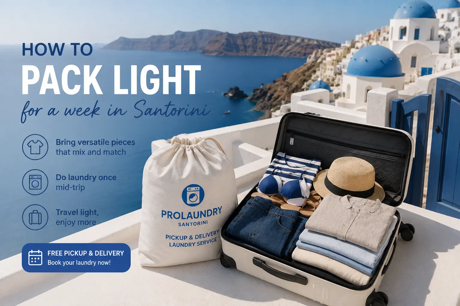 How to pack light for a week in Santorini